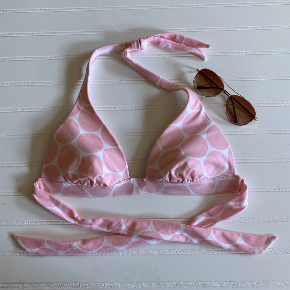 Victoria's Secret Pink Polka Dot Bikini Top Womens Medium